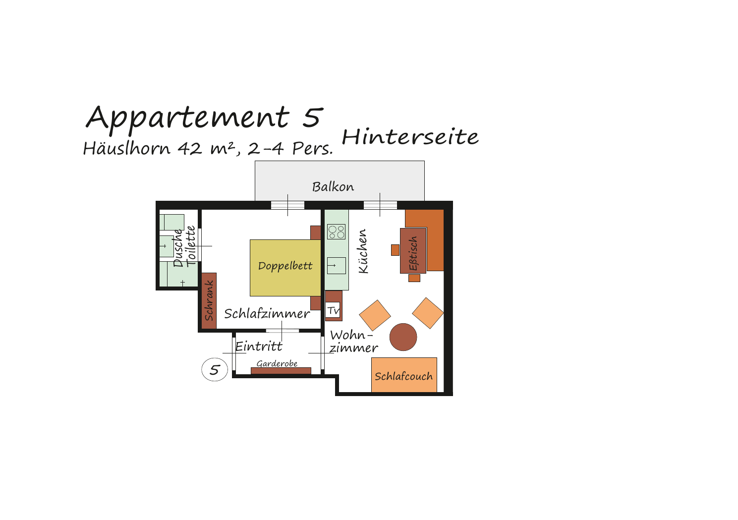 Floor plan of apartment 5